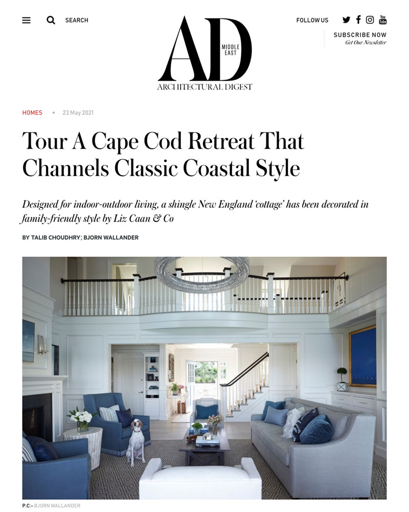 architectural digest magazine cover